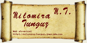 Milomira Tunguz vizit kartica